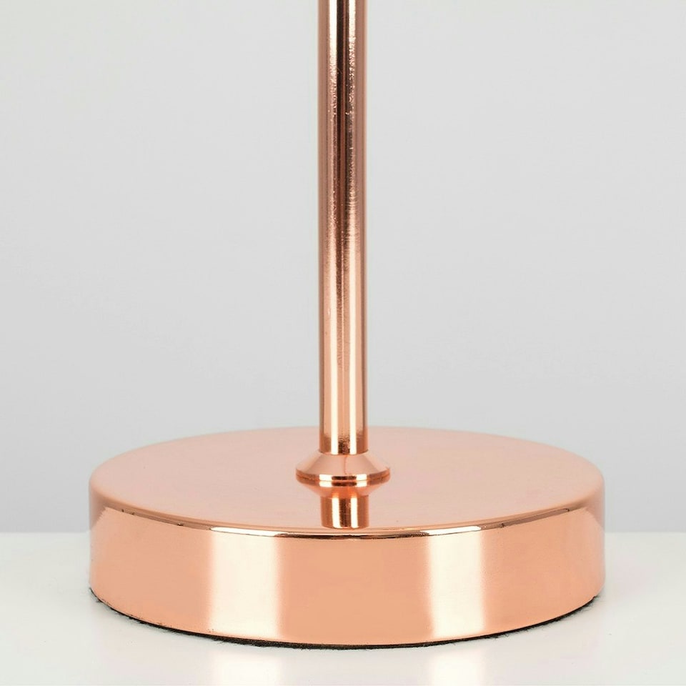 image 1 of ValueLights Retro Style Metal Basket Cage Desk Lamp In Copper Finish
