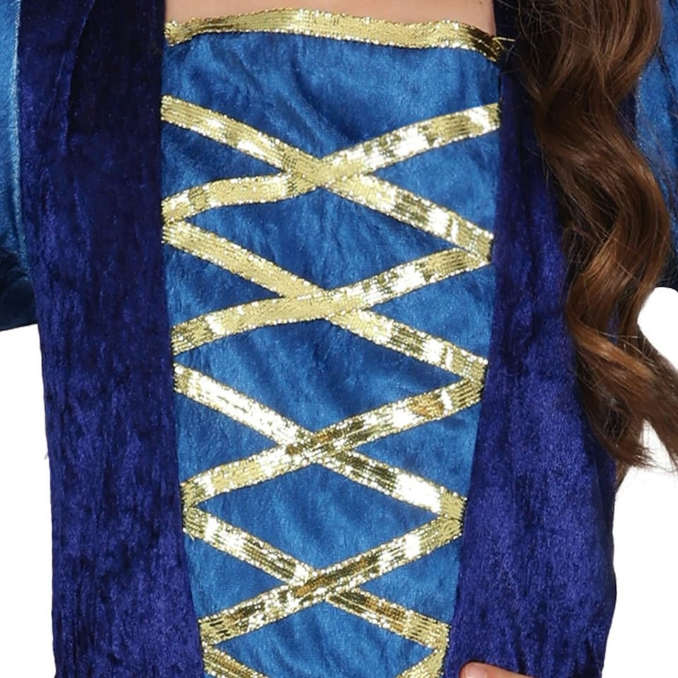 image 1 of Fancy Dress Child Medieval Blue Lady - 5-6 Years
