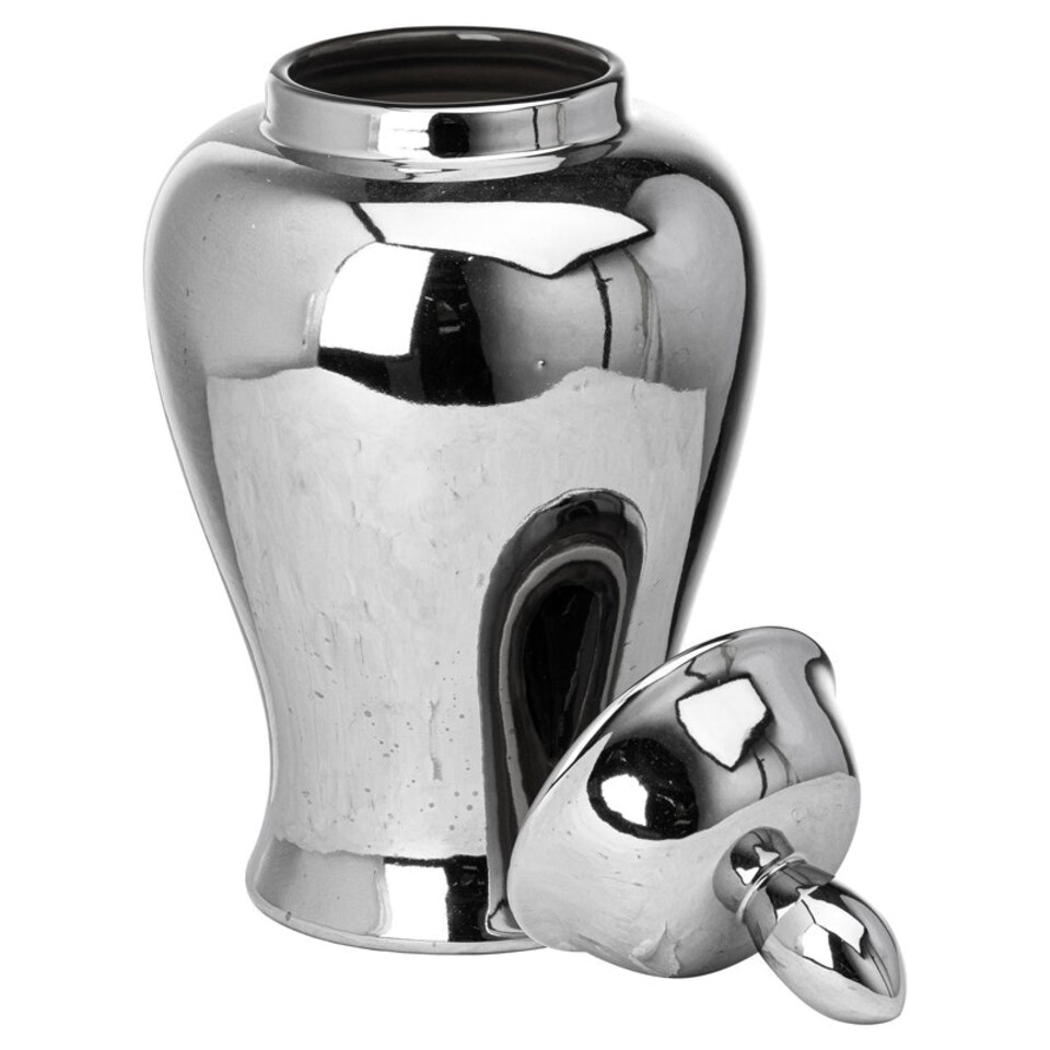 image 1 of HillinChromeLargeGingerJar21514