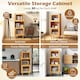 image 7 of COSTWAY Kitchen Sideboard 3-Cube Bamboo Storage Cabinet N/A