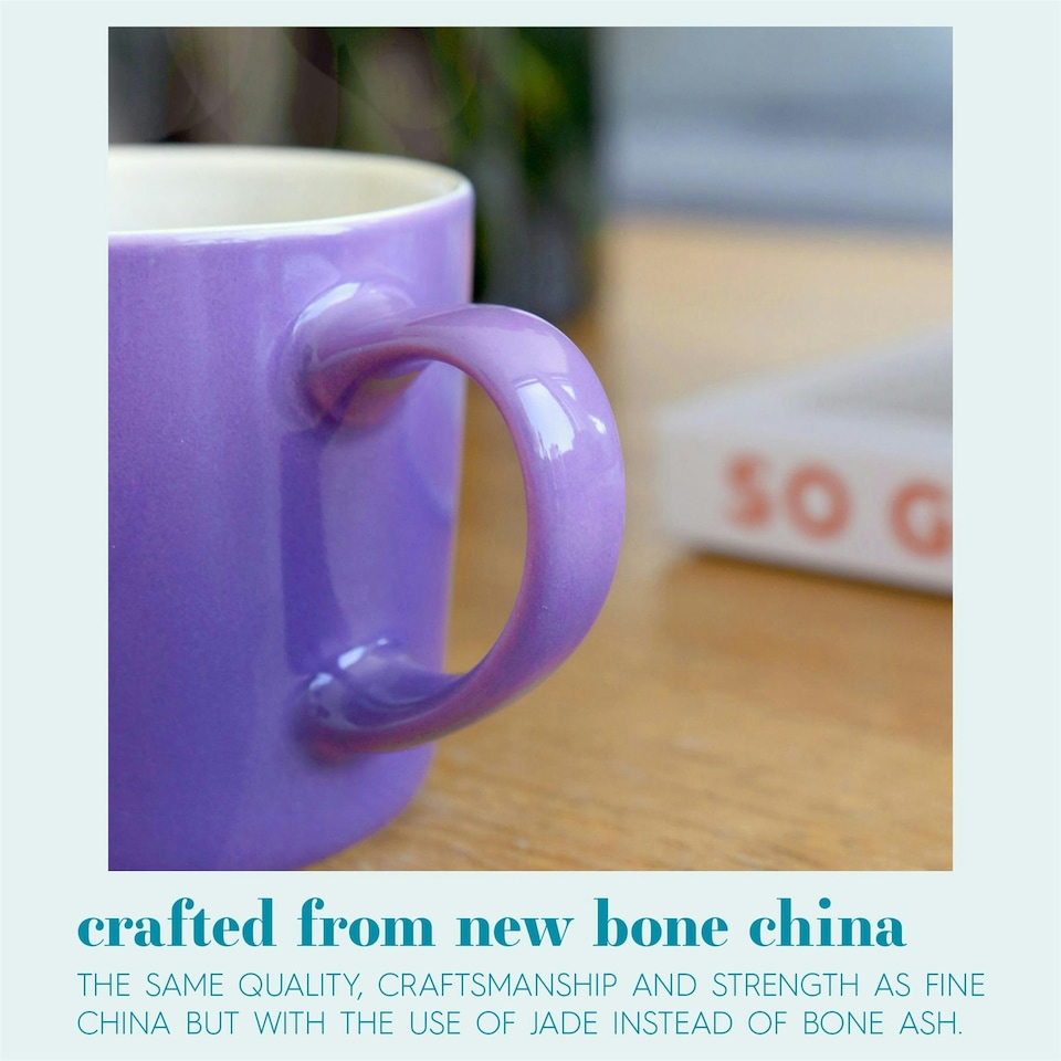 image 1 of Argon Tableware New Bone China Mugs - 330ml - Purple Ombre - Pack of 4 Purple