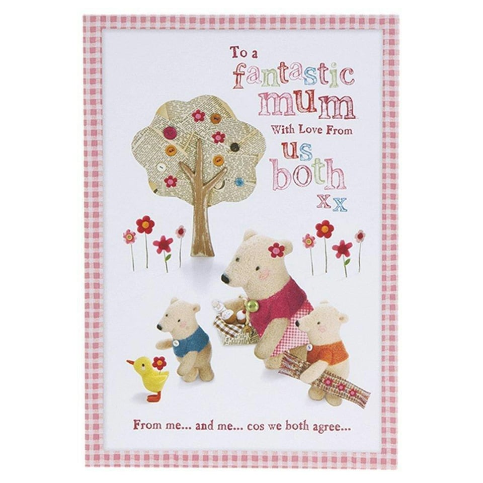 image 1 of Hallmark Mother's Day Card 'Mum Kids Button' Medium