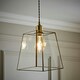 image 1 of ValueLights Susie Glass Pendant Lantern Gold Case Easy Fit Lamp Shade Gold