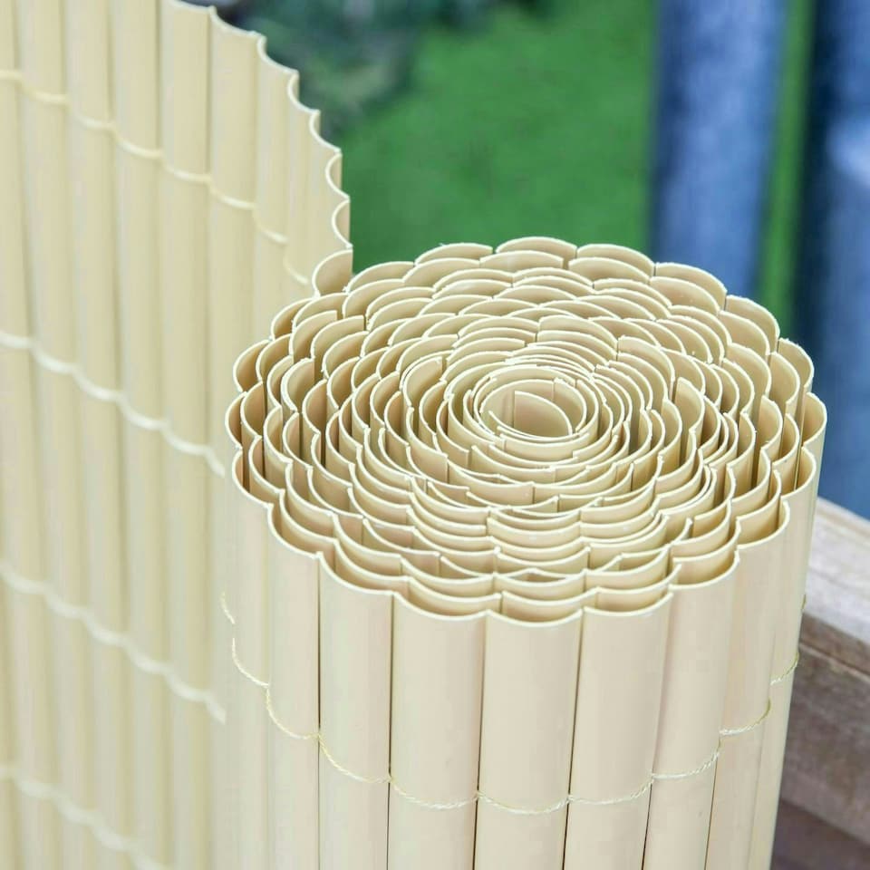 image 1 of Primrose Split Bamboo Privacy Artificial Garden Fence Screening Roll 4m x 2m