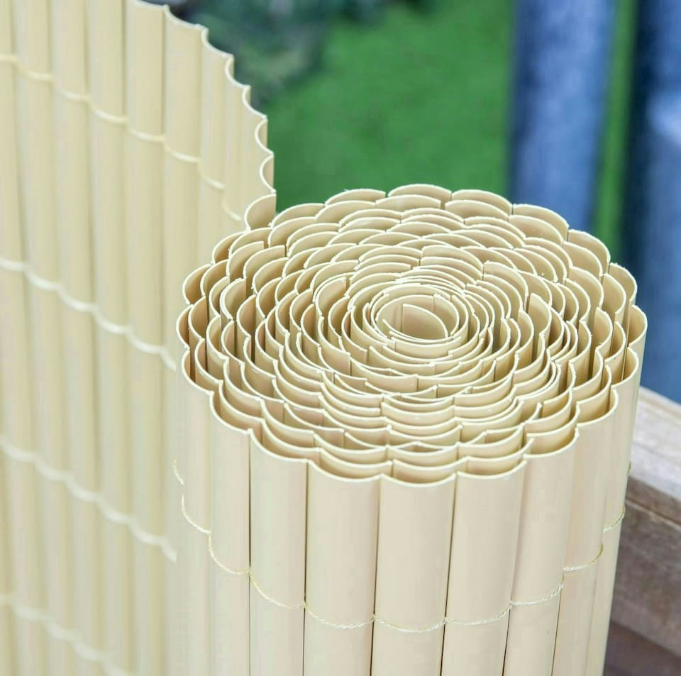 image 1 of Primrose Split Bamboo Privacy Artificial Garden Fence Screening Roll 4m x 2m