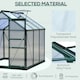 image 9 of Outsunny 6x6ft Walk-In Polycarbonate Greenhouse Plant Grow Galvanized