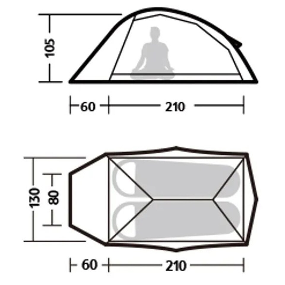 image 1 of Cloud Up BASE Series 2 Person Tent | Orange | Orange