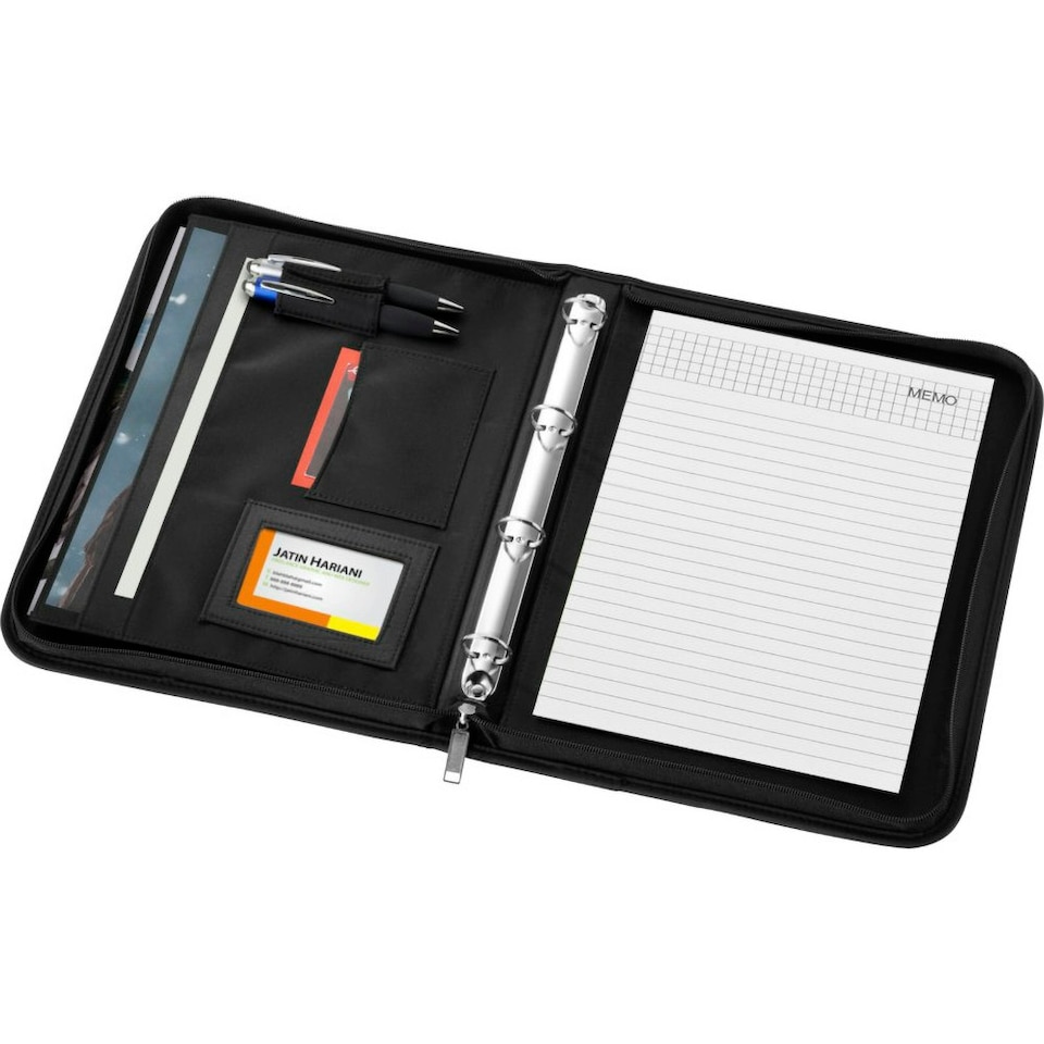 image 1 of Bullet Stanford A4 Zipper Portfolio Deluxe - Solid Black - 28 x 34 x 4 cm