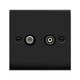 image 1 of SE HOME Matt Black Satellite & Coaxial Socket 1 Gang Black | Matt