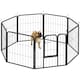image 1 of PawHut Eight-Panel Dog Playpen with Door, for Indoor, Outdoor, 60cm Tall