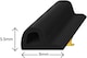 image 2 of Exitex Self Adhesive P Strip Seal 5m Draught Proofing Rubber, Seals Gaps 2mm to 5mm | Black