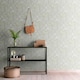 image 2 of Muriva Vale Leaf Textured Wallpaper - Green/Pink - 10m x 0.5m Green