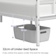 image 5 of Yaheetech 4ft6 Double Metal Bed Frame with Headboard, Heavy Duty Steel Platform, 32cm Under Bed Storage, Easy Assembly，White