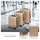 image 3 of Suitcase Set - 3 hard-shell suitcases with telescopic handle, removable wheels | Cream | champagne | 1