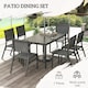 image 3 of Outsunny 7 Piece Garden Dining Set with Breathable Mesh Seat, Aluminium Top