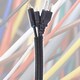 image 3 of SPARES2GO Cable Conduit Flexible Tube Tidy Sleeve Pipe (10m Length x 32mm Diameter)