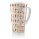 image 1 of Leaves and Flowers, Abstract shapes Designer Latte Mug