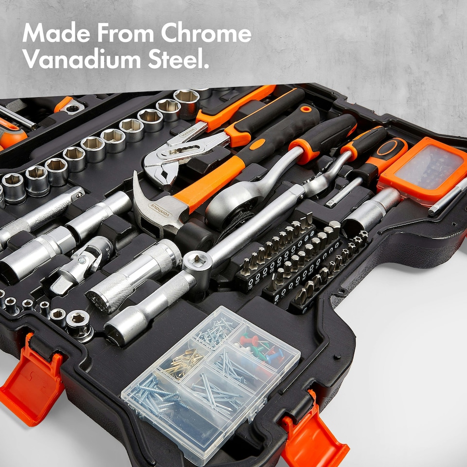 image 1 of VonHaus 256 Piece Tool Set with Socket Set with Storage Case