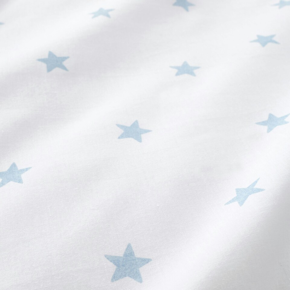 image 1 of Bianca Mini Star & Stripes Cotton Fitted Sheet Blue | Blue | Double