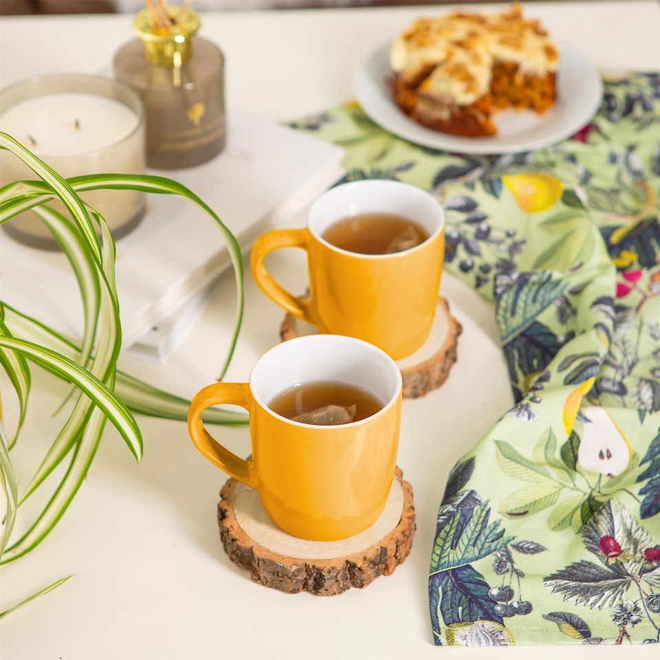 image 1 of Argon Tableware Coloured Coffee Mugs - 350ml - Yellow - Pack of 4 | Yellow | Yellow | 4