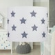image 4 of First Choice Lighting Set of 2 White with Grey Stars 25cm Light Shades Grey