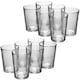image 1 of 200ml Drinking Glasses Sets Glassware Patterned Water Cup Juice Cocktail Tumbler | Clear | Clear | Set of 12 Milano