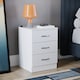 image 1 of Vida Designs Riano 3 Drawer Bedside Chest Cabinet Table Nightstand, White