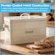 image 3 of Harbour Housewares Metal Bread Bin - Vintage Retro Bread Tin Canister Storage Jar Kitchen Caddy Food Storage Box Container | White | White