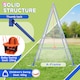 image 3 of Outsunny Garden Swing Set for Toddlers w Safety Belt - Orange and Blue