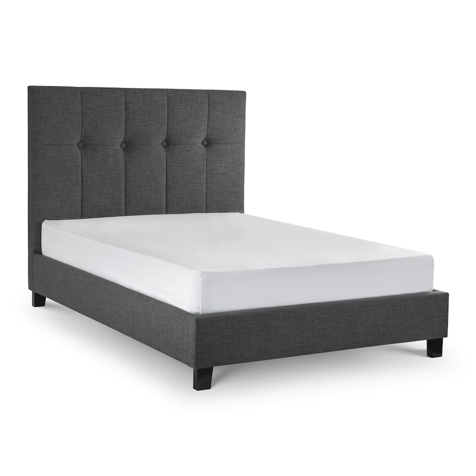 image 1 of Premium - Slate Grey Fabric Bed Frame - Double 4'6" (135cm)