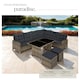image 4 of 8 Seater Garden Furniture Set Barletta with Cushions, Footstools and Table | Brown | nature/dark grey | 1