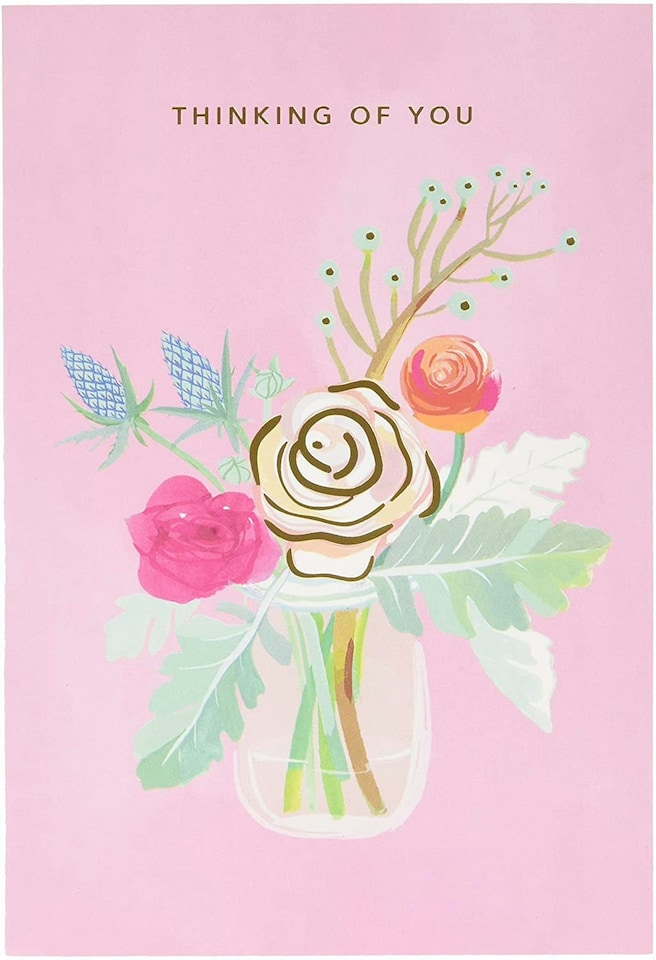 image 1 of Floral 'good mail' Design Thinking of You Card