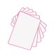 image 1 of Pack of 6 A4 Double Sided Magnetic Erasable MDF Plain Whiteboards With Pink Border | Pink | Pink