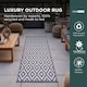 image 2 of Homescapes Outdoor Rug Runner Waterproof Reversible, 75 x 200 cm, Zoe Geometric Design