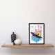 image 2 of NASA Deep Space Atomic Clock Orange Earth Orbit NASA Black Framed Wall Art Print A4