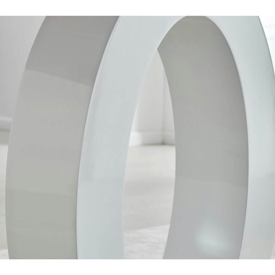 image 1 of Furniturebox Giovani High Gloss And Glass 100cm Round Dining Table