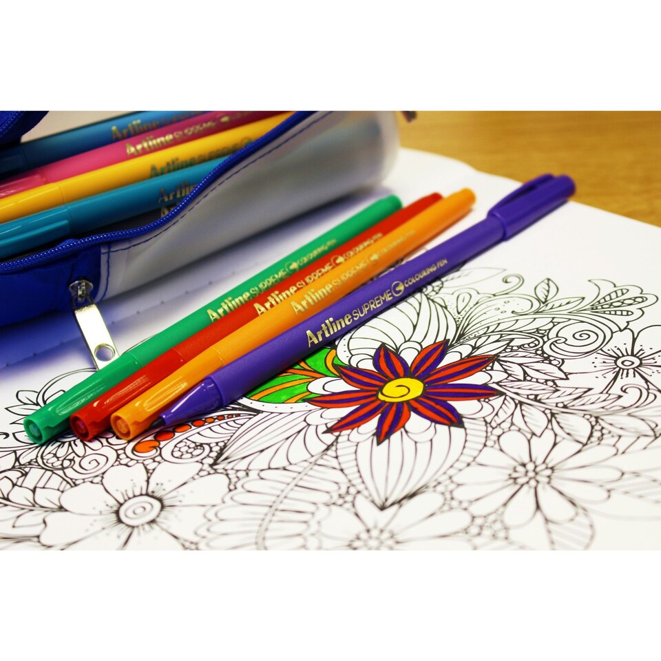 image 1 of Artline Supreme Colouring Pens Assorted 20 Pack Multi
