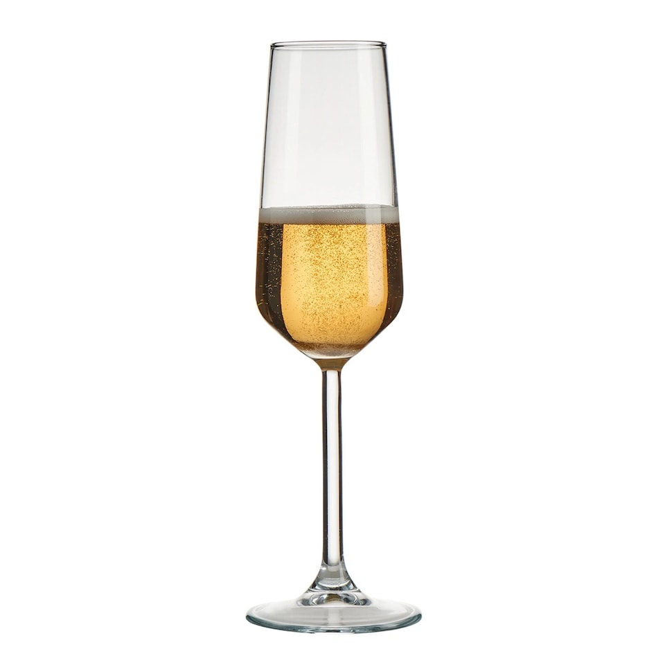 image 1 of 195ml Set Champagne Prosecco Flutes Stemmed Glasses Party Glassware Set of 6