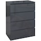 image 1 of HOMCOM Bedroom Chest of Drawers, High Gloss 4 Drawers Dresser, Grey