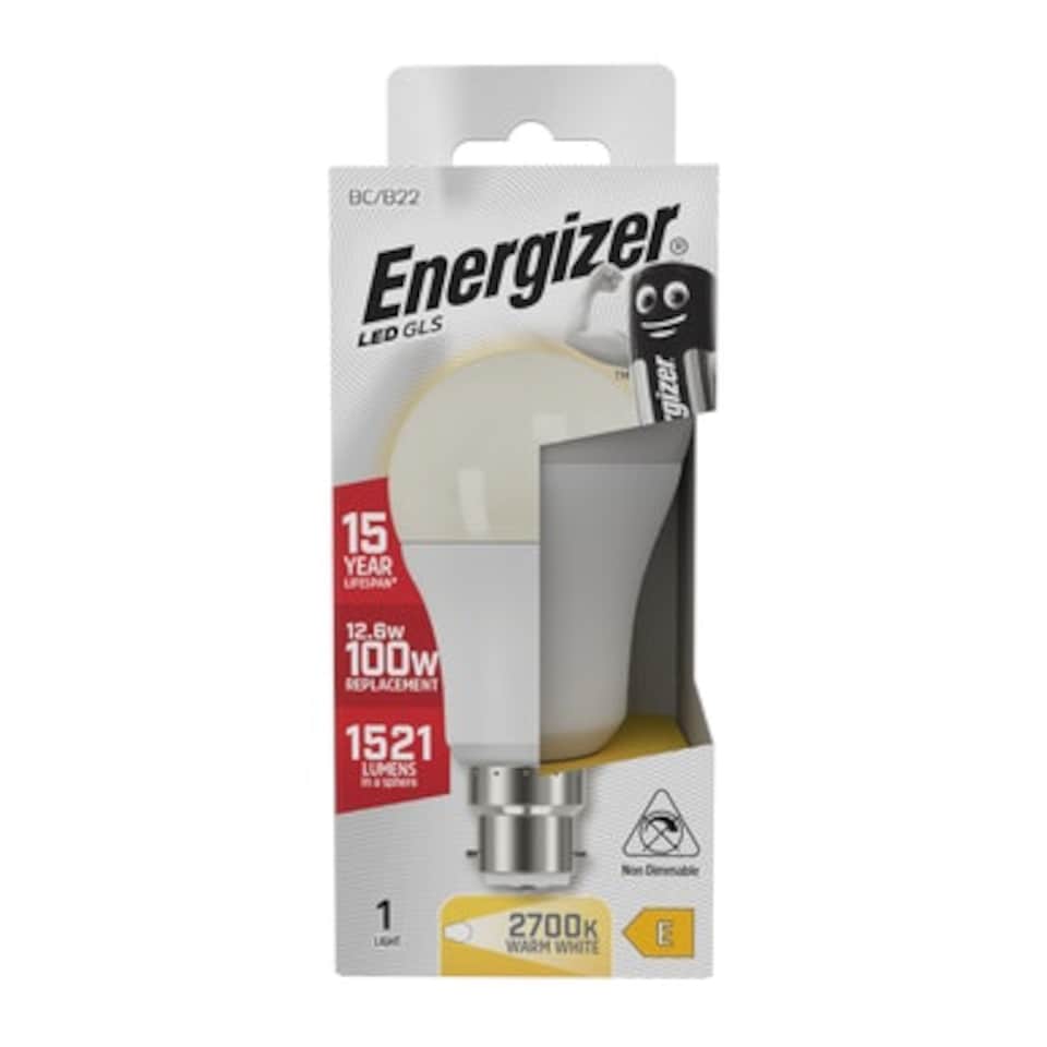 image 1 of Energizer LED GLS B22 1521lm 12.6W 2700K (Warm White) - Pack of 1