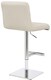 image 4 of Luscious Deluxe Breakfast Bar Stool, Chrome Footrest, Adjustable Height Swivel Gas Lift, Home Bar & Kitchen Barstool, Cream