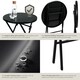 image 5 of Garden Table and Chairs - 2 person bistro set, foldable, weather-resistant | Black | black | 45,50 x 58 x 81 cm | 1