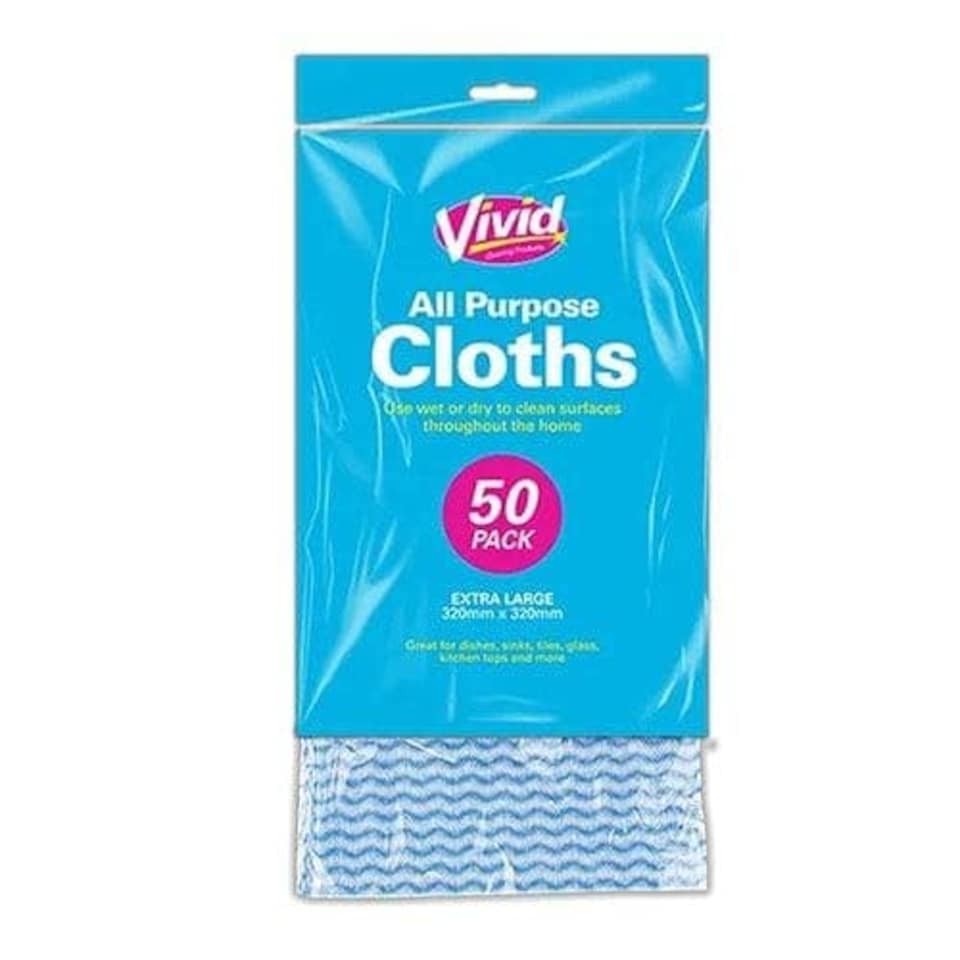 Multi Purpose Cloths - Pack of 50 | Multi