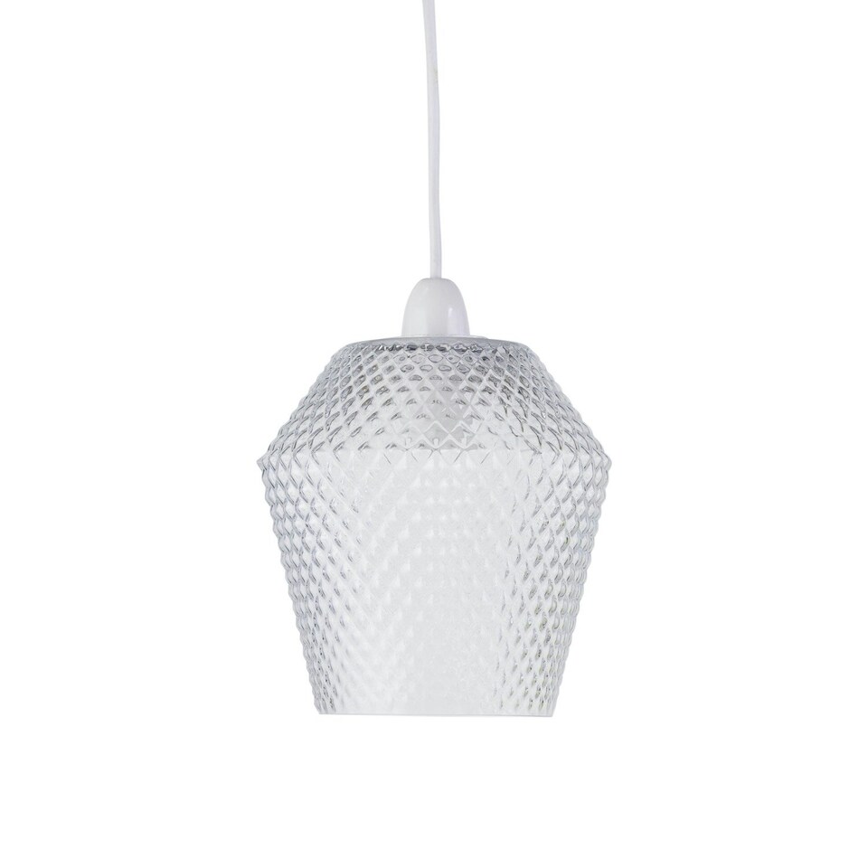 image 1 of Porter - Clear Textured Glass Easy Fit Pendant Shade Clear