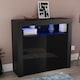 image 1 of Vida Designs Nova 2 Door LED Sideboard Buffet Cabinet Storage - Black | Black | 1