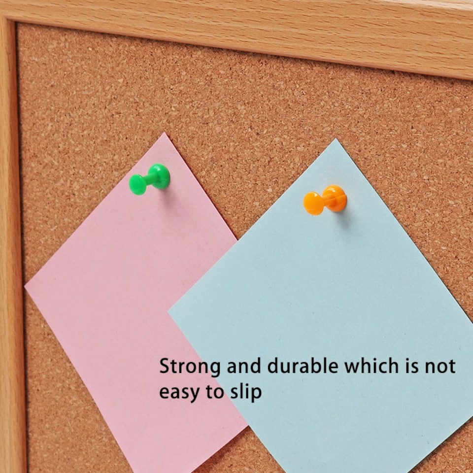 image 1 of Tub of 200 Assorted Colour Push Pins 25mm