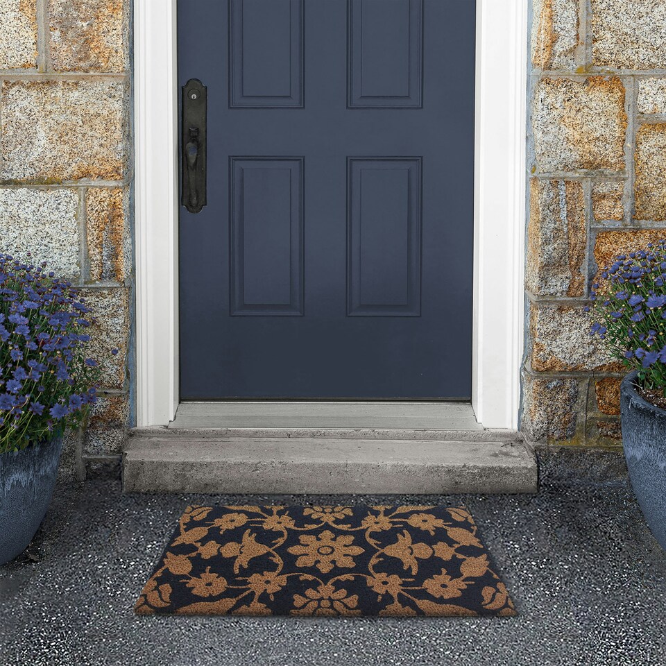 image 1 of RHS Jekyll Floral Door Mat Latex Backed 45 x 75cm