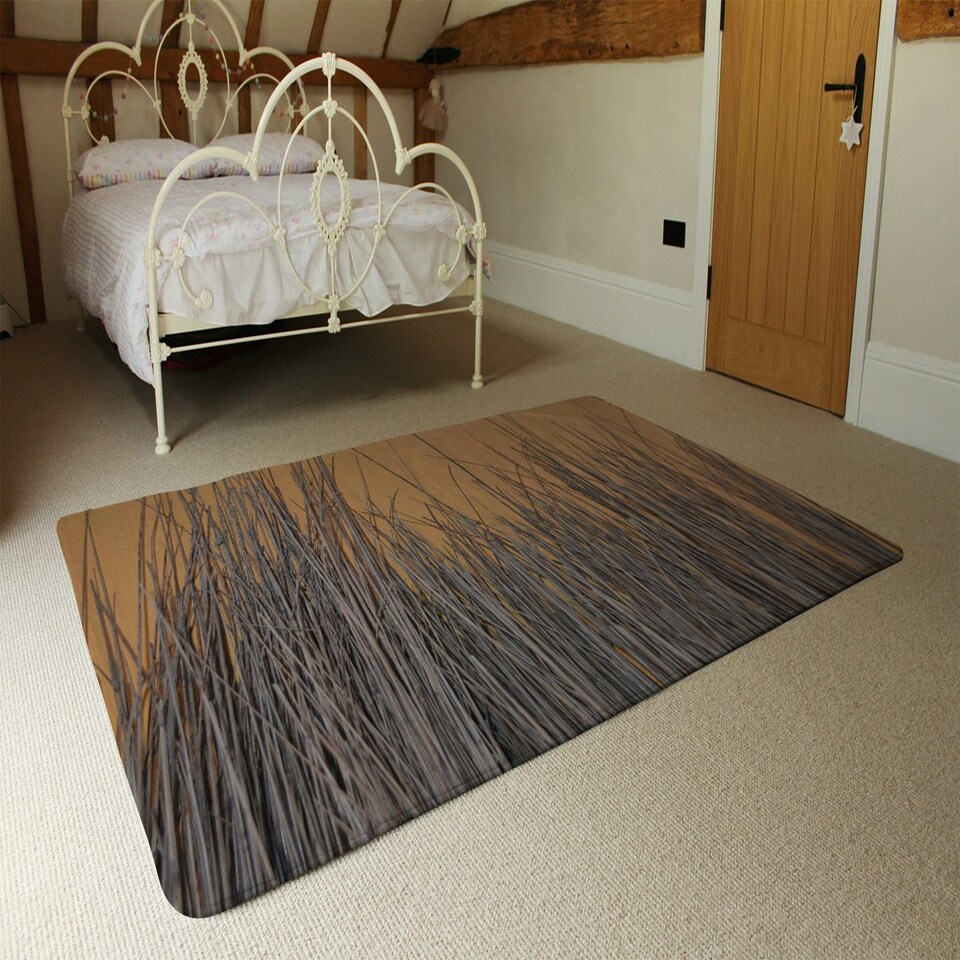 image 1 of broom stick on the wall (Rug) Brown | S