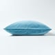 image 2 of Homescapes Blue Velvet Cushion Cover - 40 x 40 cm | Multi | 40 x 40 cm | 1