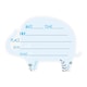 image 2 of Pack of 8 Blue Floral Elephant Invitations